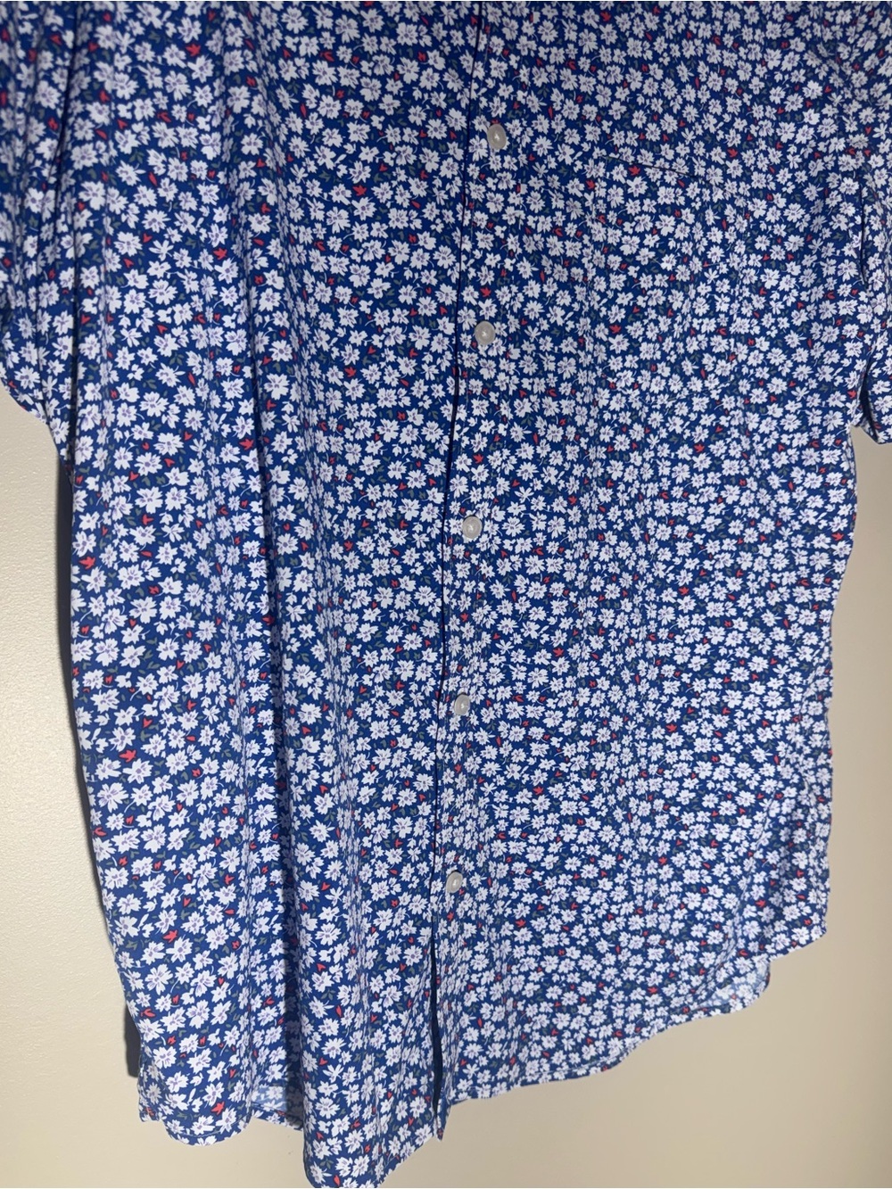 UNTUCKit Performance Short-Sleeve Kincaid Shirt | XLarge | Blue Floral Print - Picture 7 of 12